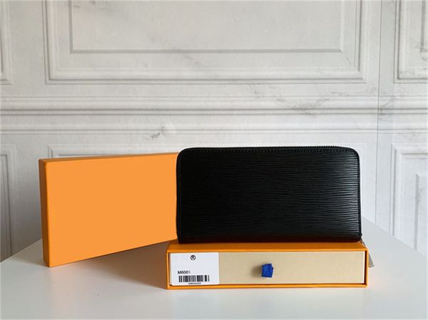 

millionaire collection money clips designer classic luxury mens womens leather long wallet for men slim male purses money clip credit card d, Black