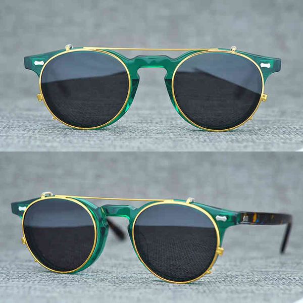 

clip on polarized round frame can be changed, White;black