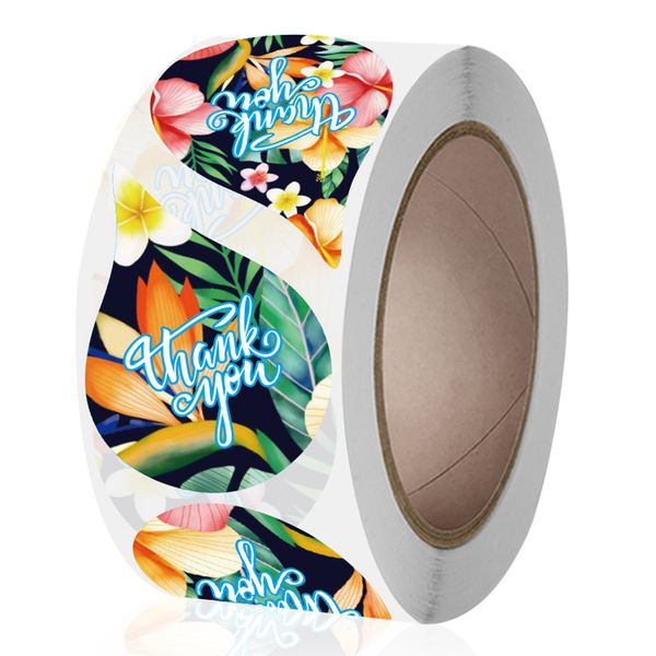 

flower flant thank you sticker 500 pcs per roll 1222296