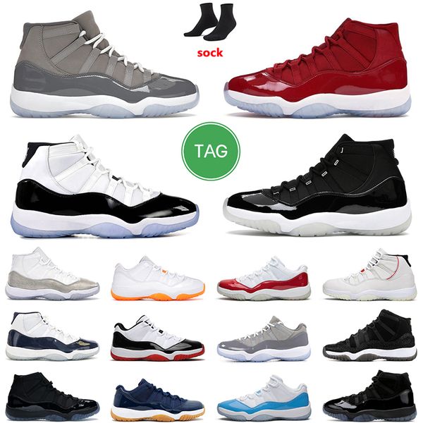 

11s basketball shoes 11 men women gamma blue unc concord bred cap and gown navy gum bright legend white space jam cherry mens womens sports