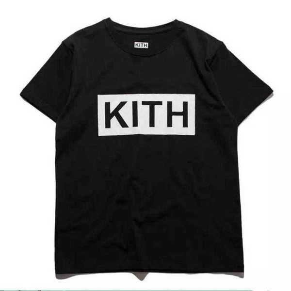 

fashion mens designer summer t-shirts kith letters printed tee cool short sleeved crew neck cottontees man women white black s-3xl