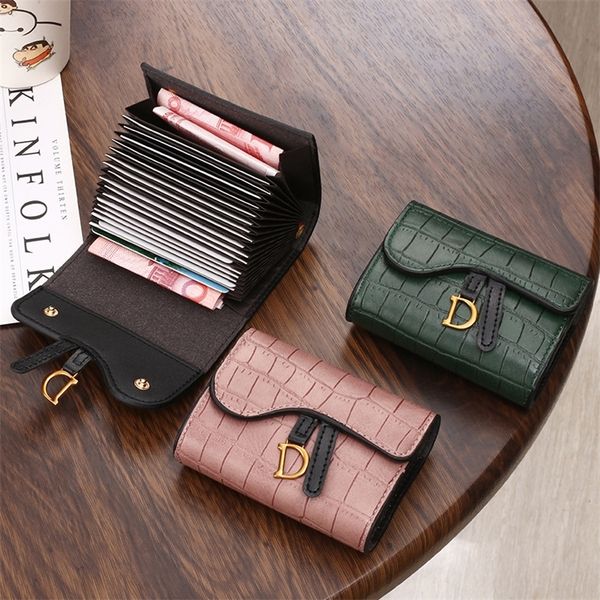 

factory online sales [organ 18 cards]card bag female exquisite small multi card position thin net red minority design high-grade sense, Brown;gray