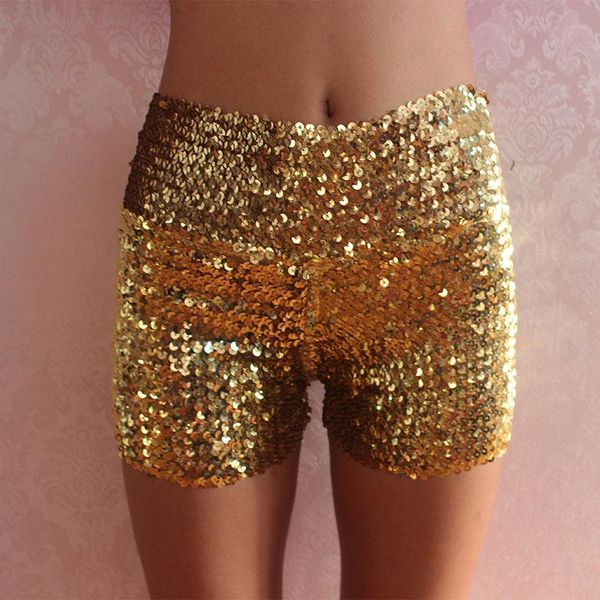 

high elastic stretchable sequin shorts stage costume shorts, White;black