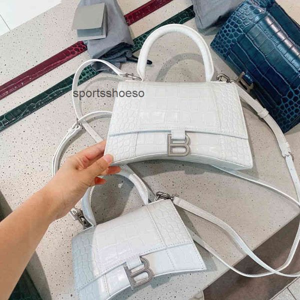 

handbag classic bbalencaigas bags 2022 hourglass bag versatile leather women's brand one shoulder messenger