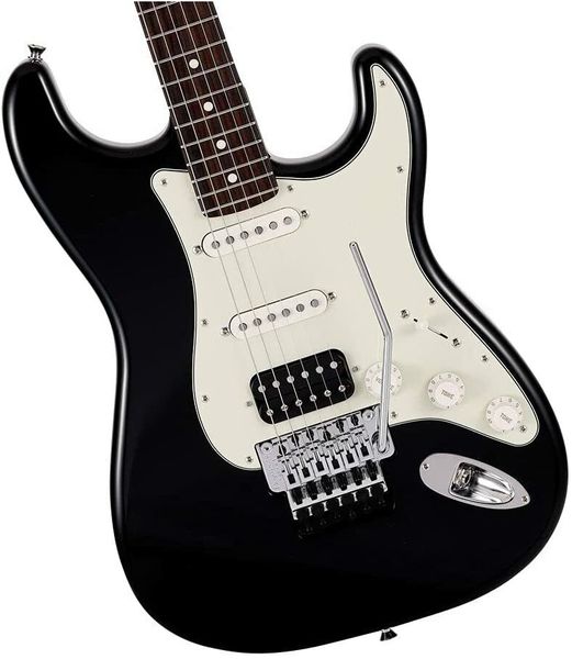 

limited st with floyd rose black guitar