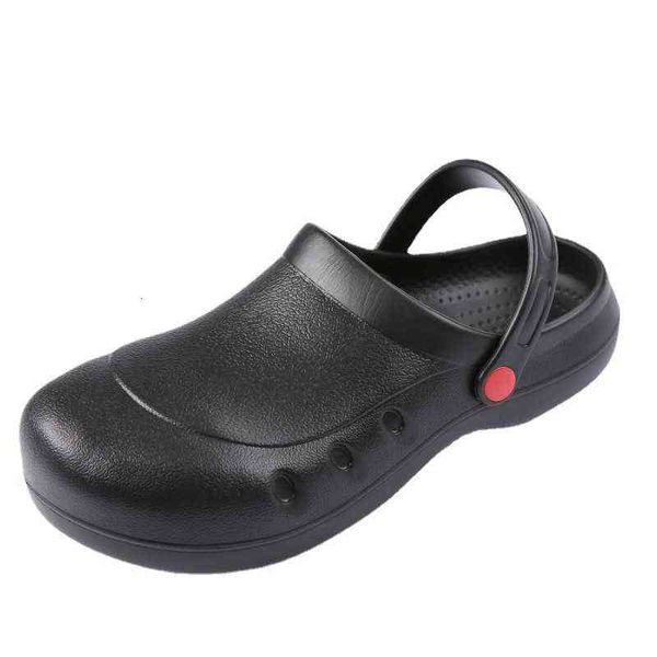 

anti smashing safety shoes, labor protection chef non slip work el men's and women's s083, Black;brown