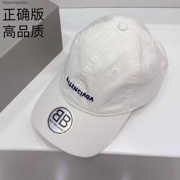

designer ball caps balencaigass letter paris home pure cotton baseball washed old retro trend duck tongue for men and women with versatile s, Blue;gray