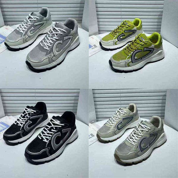 

b30 designer sneakers calfskin leather shoes men women trainers suede fabric mesh shoe technical reflective sneaker