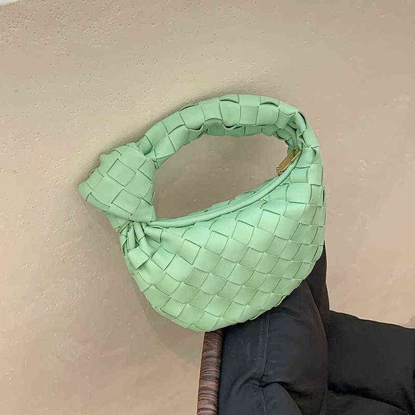 

net red ashigo same woven ox horn bag summer armpit portable cloud