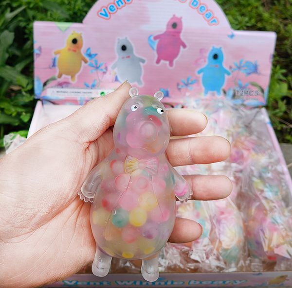 

kawaii cute bear vent ball press decompression toy relieve anti stress hand squeeze toys for kids funny gifts