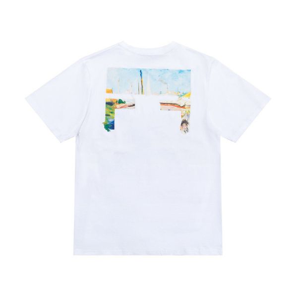 

loose summer mens t shirts fashion tees designers offs brands man women casual t-shirt luxury clothing street shorts sleeve letter arrow bl, White;black