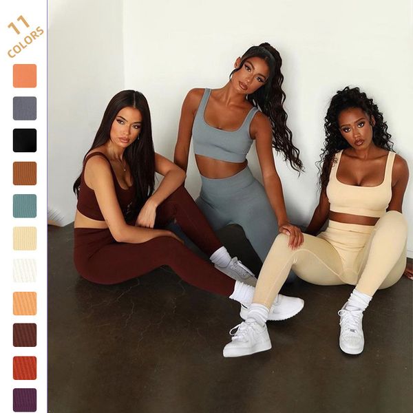 

women seamless yoga set fitness workout suits high waist leggings bra deep-v gym clothing new sportswear 2022, White;red