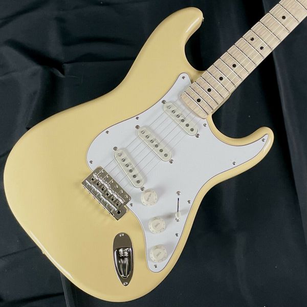 

yngwie malmsteen st yellow white electric guitar