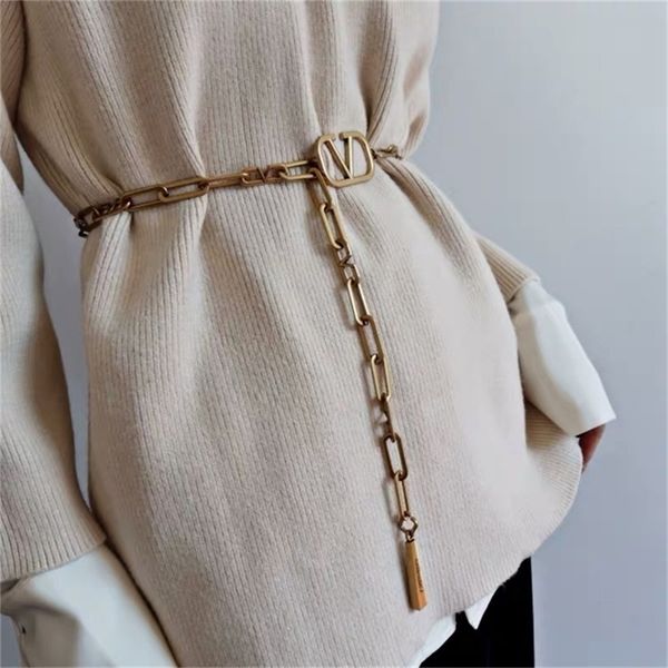 

letter chain belts for women punk belt lady belt 220413, Black;brown