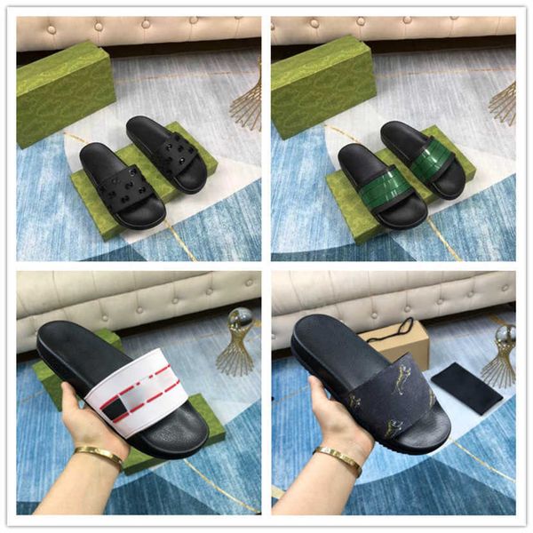 

designer sold woman g slippers men slipper gear bottoms flip flops genuine leather womens luxury sandals fashion causal wvf3, Black