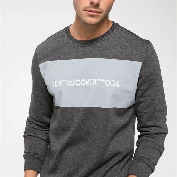 

defacto autumn spring men hoodies dark grey casual sweatshirt long sleeve pullover color print sweat shirt j1701az18wn t200102, Black
