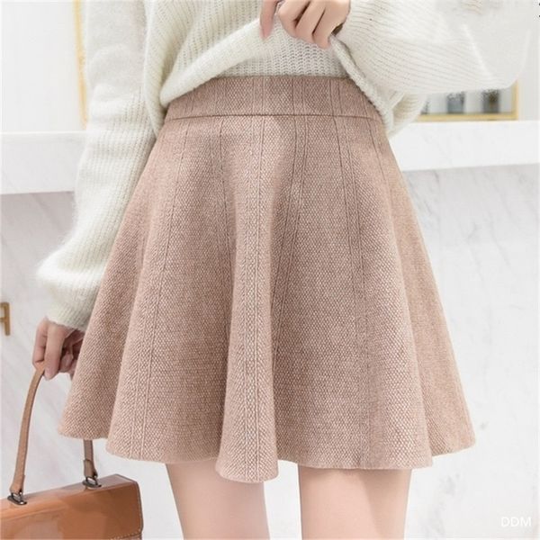 

plaid skirt korean style white pleated skirt pleated mini skirt 210319, Black