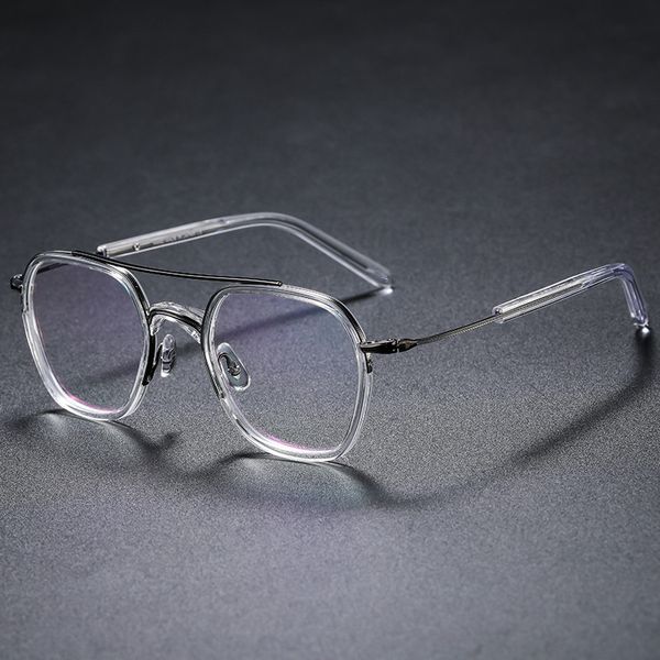 

fashion designer sunglasses luxury square style anti blue plain glasses brand design eyewear frame eyeglasses tortoise transparent acetate c, Black