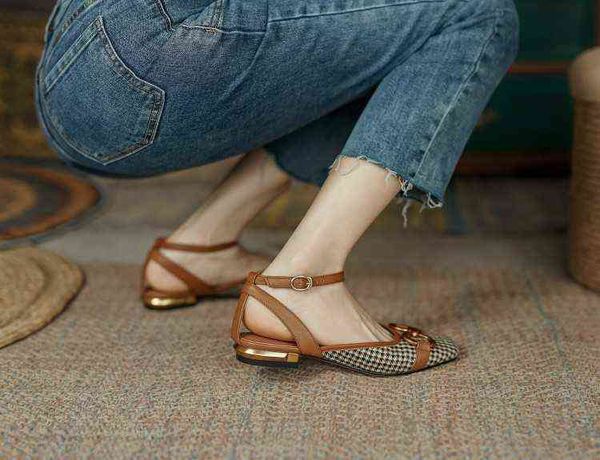 

designer women's high heels casual sandals m's lattice seri hollow back trip band square head summer women's low sandals, Black