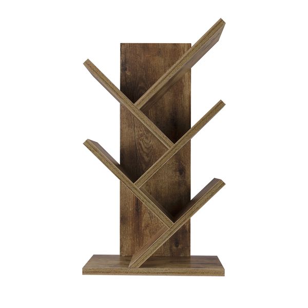 

ofice furniture tree bookshelf set of 2 4-tier small book shelf organizer floor standing bookcase wood book shelves magazine rack mini deskb