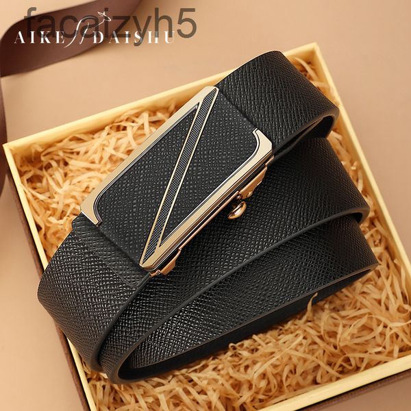 

belts designer eck kangaroo leather men's leather leisure fashion style toothless automatic buckle layer belt inner wearing trouser bel, Black;brown