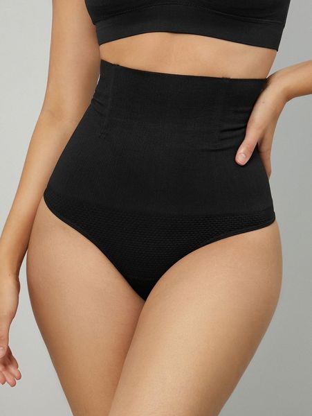 

high waisted shapewear panty h1rs#, Black;red