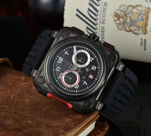

2022 watch automatic mechanical mens wristwatches sports watches calendar movement stainless steel waterproof luminous multifunction watch, Slivery;brown