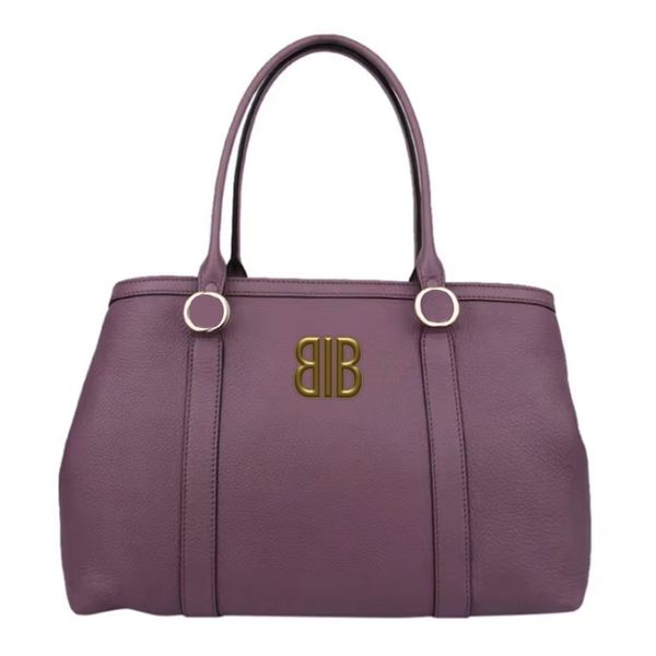 

purple designer high-quality handbags genuine leather shoulder bag fashion 40cm