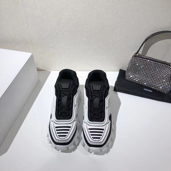 

high-end pair of sports casual shoes gear robot men and women sponge cake thick-soled permeability high dad shoes ins trend, Black