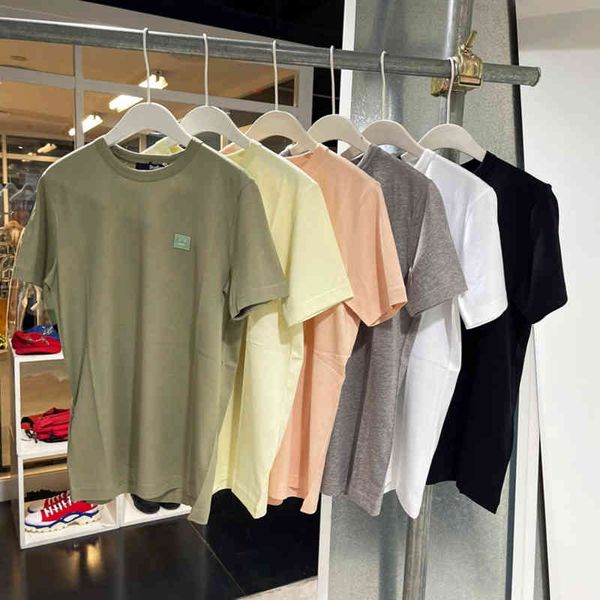 

t shirt swedish minority acne classic versatile short sleeved men's women's 2022 early spring fashion new solid color t-shirt roun, White;black