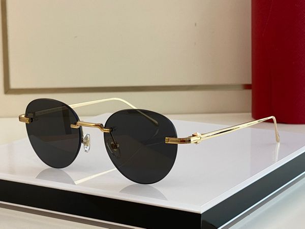 

summer sunglasses for men and women style 0331 anti-ultraviolet retro plate frameless oval fashion eyeglasses random box 0331s, White;black