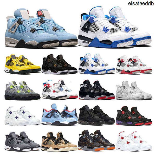 

shoes basketball 4s jumpman 4 mens women university blue black cat white cement fire red cool grey motorsports sport sneaker trainer