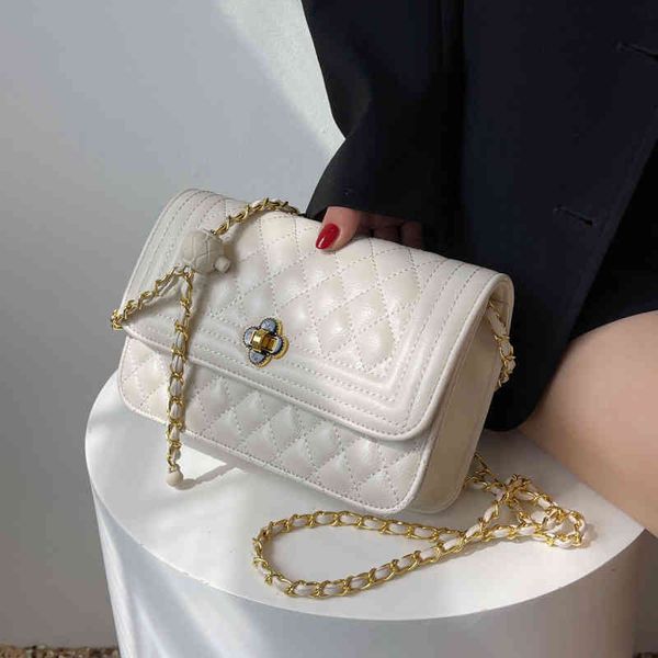 

new bag women's messenger 2022 autumn winter embroidered thread chain versatile chain crossbody bags for women designer luxury handbags