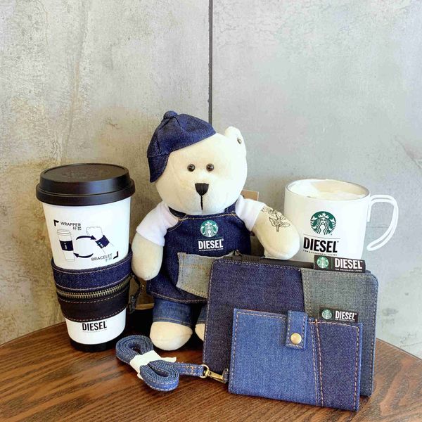 

starbucks 2020 christmas diesel desai co branded cowboy bear cup cover with small bag mark insulated cup