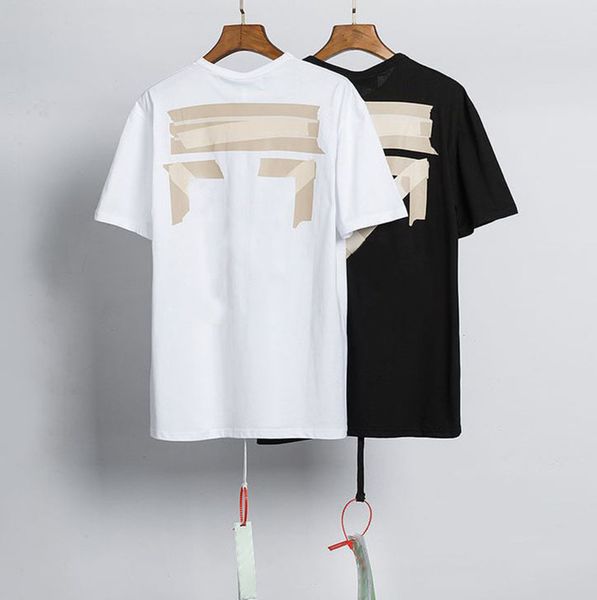 

mens fashion summer t shirts loose tees designers offs brands man women casual t-shirt luxury clothing street shorts sleeve letter arrow bl, White;black