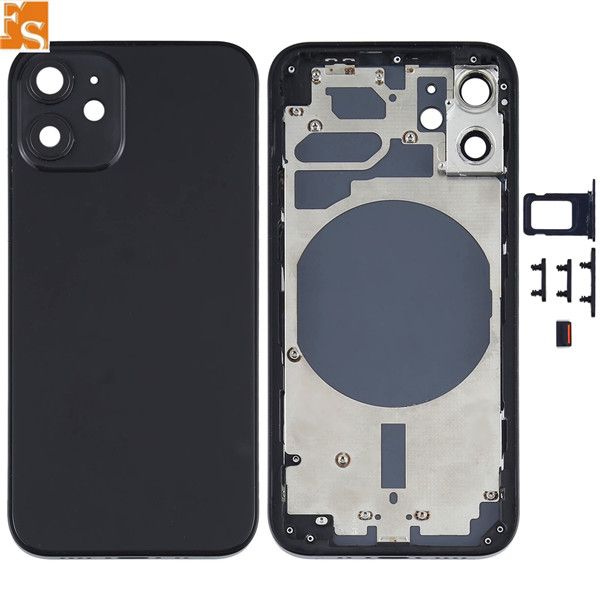 Custodie per iPhone 12Pro 12 Mini Pro Max vetro posteriore telaio centrale telaio batteria copertura posteriore gruppo alloggiamento completo