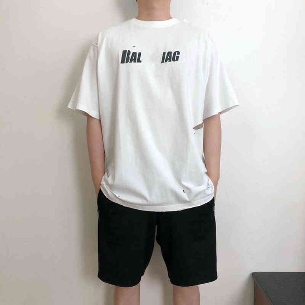 

t-shirts spring and summer new men's and women's lovers' round neck cotton printed t-shirt simple loose short sleeve outlet_i, White