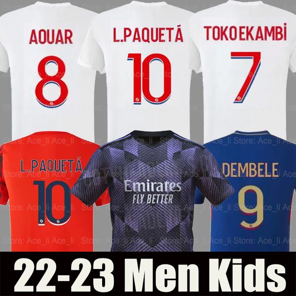 

ol soccer jersey 22 23 maillot lyon home away 2022 2023 third 4th digital fourth football shirt toko ekambi bruno g cherki aouar home kadewe, Black;yellow