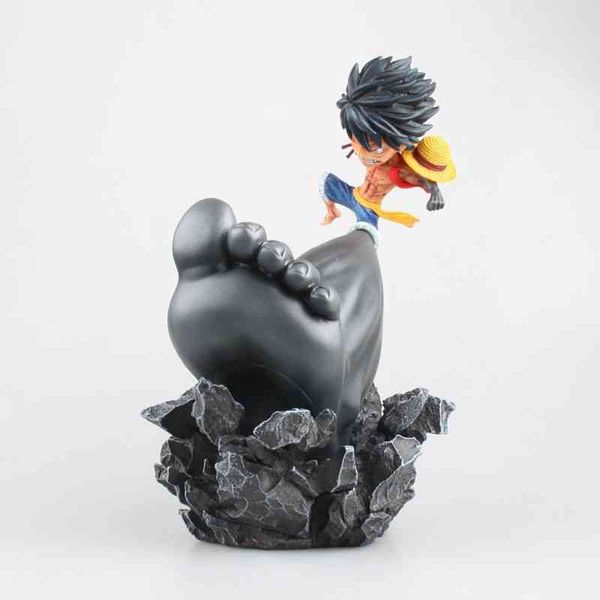 

one piece monkey d luffy gear third big foot ver. anime action figure model 25cm statue collection toy deskdecoration figma