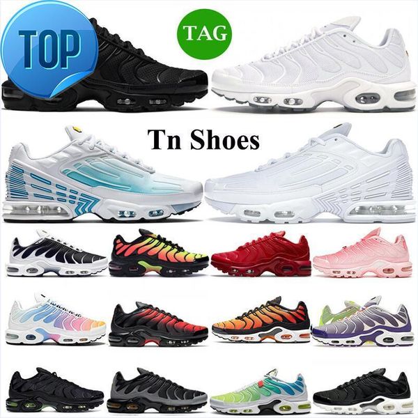 

boots tn plus 3 running shoes mens trainers chaussures triple white black laser blue bred hyper