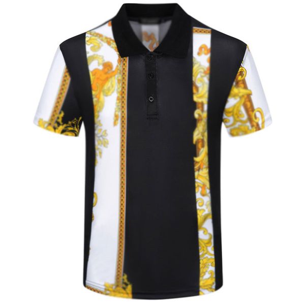

famous designer summer men's polo shirt 100% cotton jacket fashion casual men print short sleeve t shirt sweater pullover sportswear m-, White;black