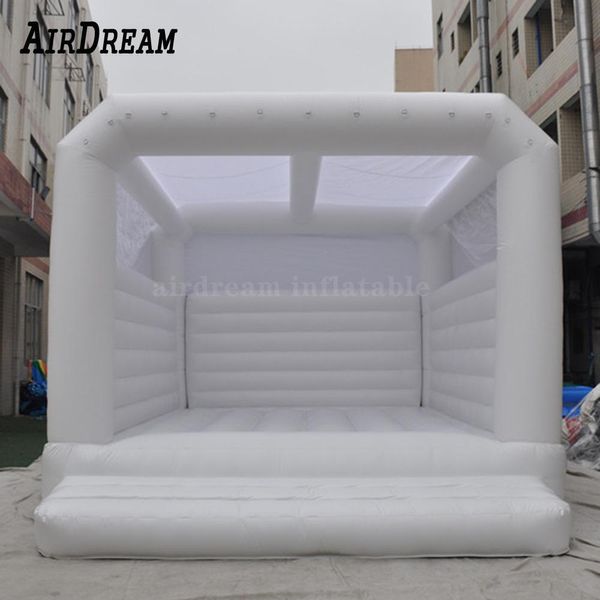 2022 Novo projetado White Inflable Wedding Jumper Bounce House House Salping Castelo ao ar livre adultos e brinquedos infantis para a festa