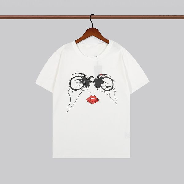 

men's t-shirts designer t shirt round neck casual loose couple european and american street fashion print t luxury pullover black white, White;black