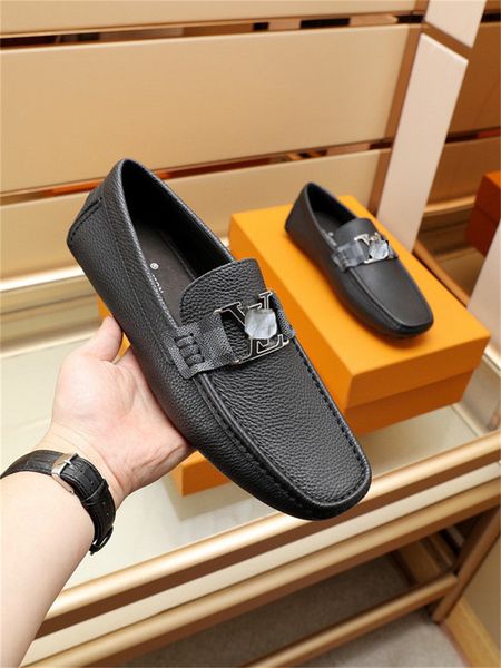 

summer men's casual leathers shoes designer men british style all-match loafers trend business small leather shoe zapatos de hombre siz, Black