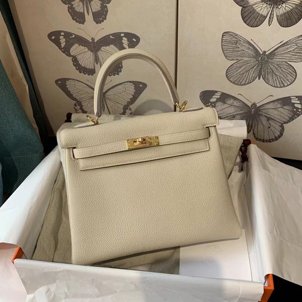 

10a handmade wax line designer bag luxury ladies handbag original classic togo leather large capacity shopping brand shoulder bag gold buckl