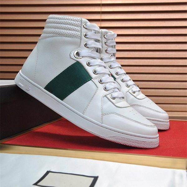 

2021 designer ace high r shoe luxury shoe g casual shoes green red stripe g italy leather chaussures designer trainer woman ace s, Black