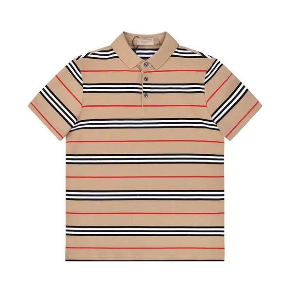 Hochwertiges, gesticktes Logo, kurzärmeliges Baumwoll-Poloshirt für Herren, T-Shirt der Marke B, modische Kleidung, Sommer-Luxus-Top, S-2XL, Größe richtiges Etikett