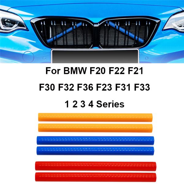 

front kidney grille trim covers frame decorative strips for bmw f20 f22 f21 f30 f32 f36 f23 f31 f33 1 2 3 4 series car styling