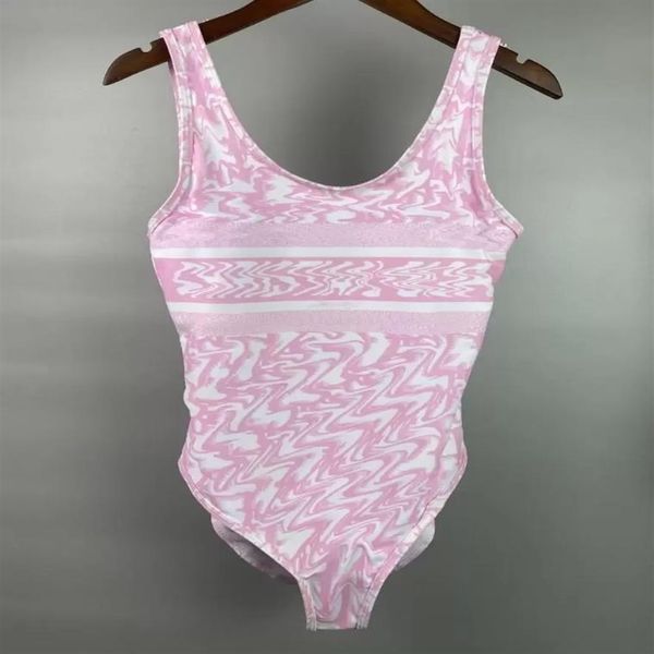 

womens bikini beach bikinis summer split swimsuit fashion letter printed strappy siamese split style designer swimwear one pi209g