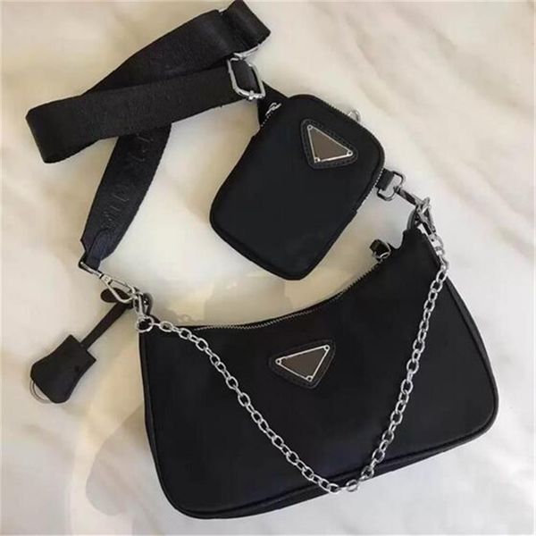 

luxury designer handbag nylon messenger bag classic three-piece suit ladies underarm shoulder wallet fashion retro star2574